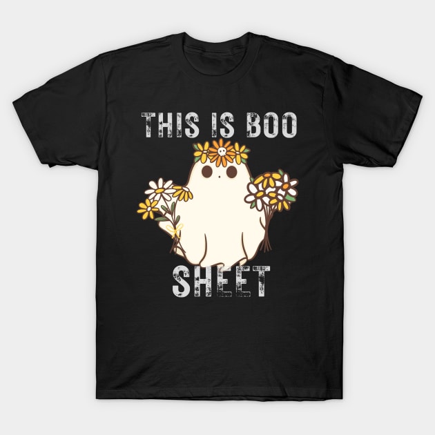 This Is Boo Sheet Ghost Retro Halloween Costume T-Shirt by ACH PAINT